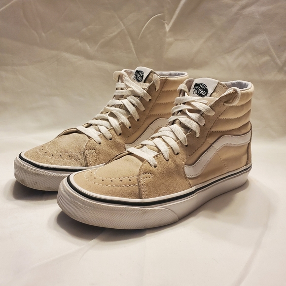 Vans Trendsetter X Bape Print High Top Suede Tan Skater Sneaker Mens 6.5 Wmns 8 - Picture 1 of 9